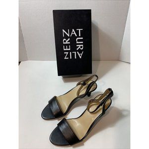 Naturalizer Woman's  Black Strappy Heels Size 8.5W New In Box